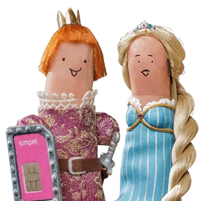 Simpel-vingertjes met links Maarten en rechts Joost