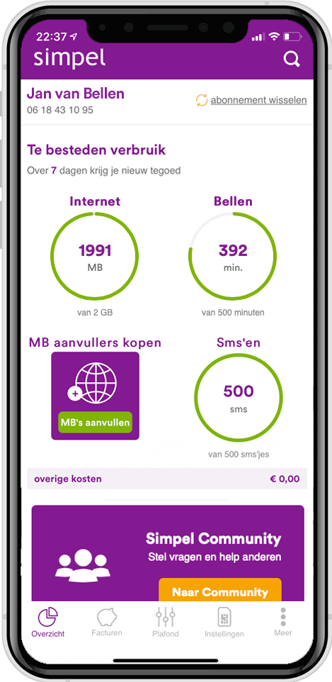 Monetair Draaien vrijheid Sim Only abonnement: meest bekroonde netwerk | Simpel